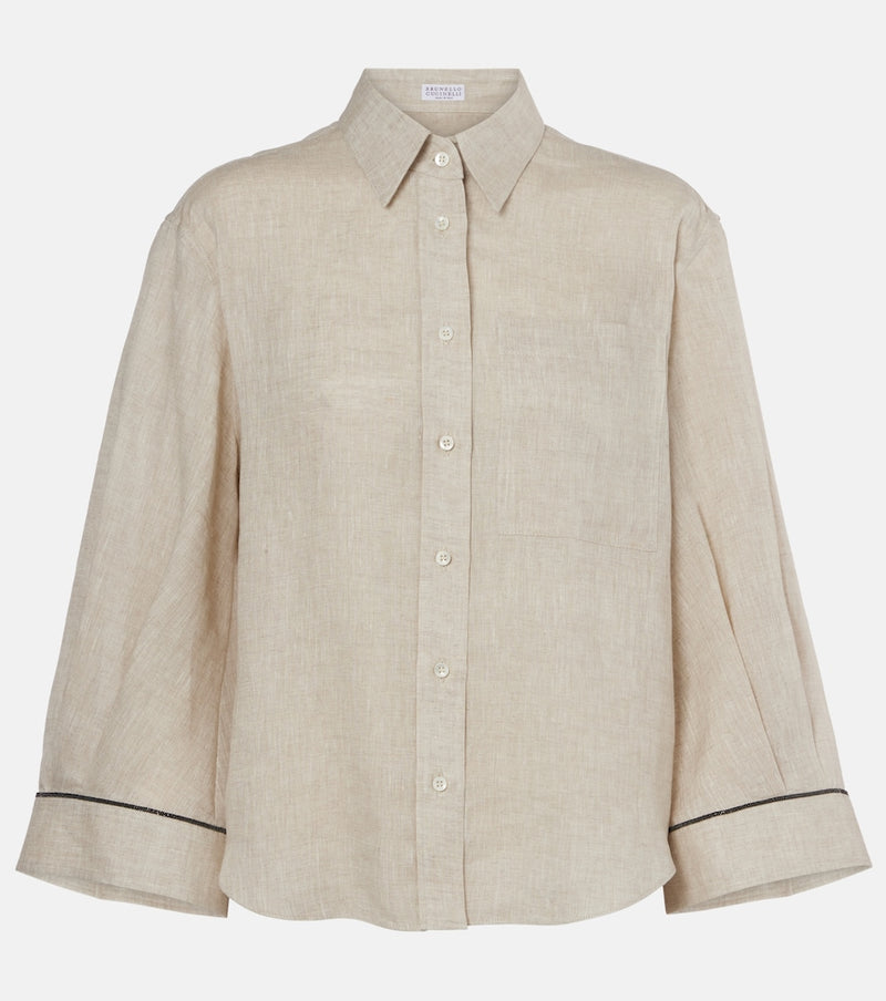 Brunello Cucinelli Monili linen shirt