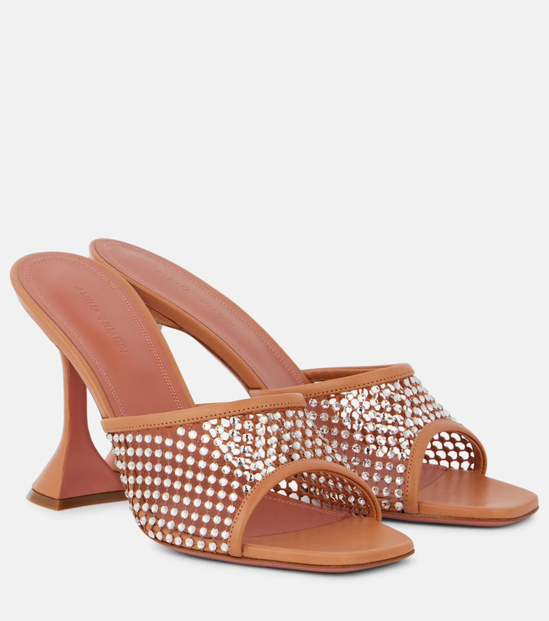 Amina Muaddi Lupita 95 embellished mules