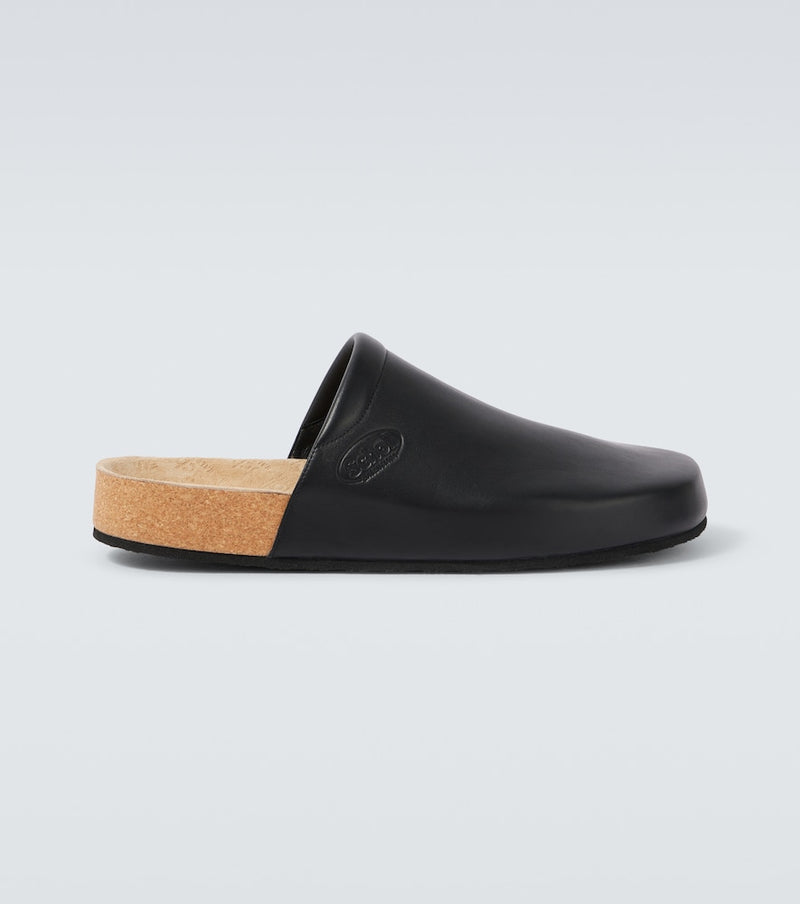 Balenciaga x Scholl leather mules
