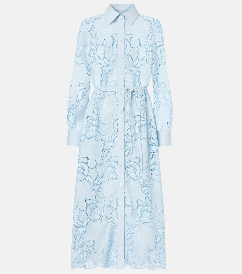 Erdem Laser-cut cotton shirt dress