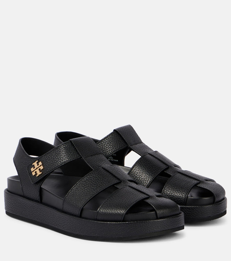 Tory Burch Double T leather fisherman sandals