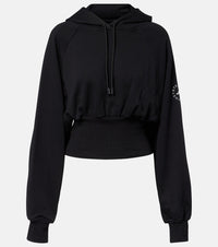Adidas by Stella McCartney Cropped cotton jersey hoodie