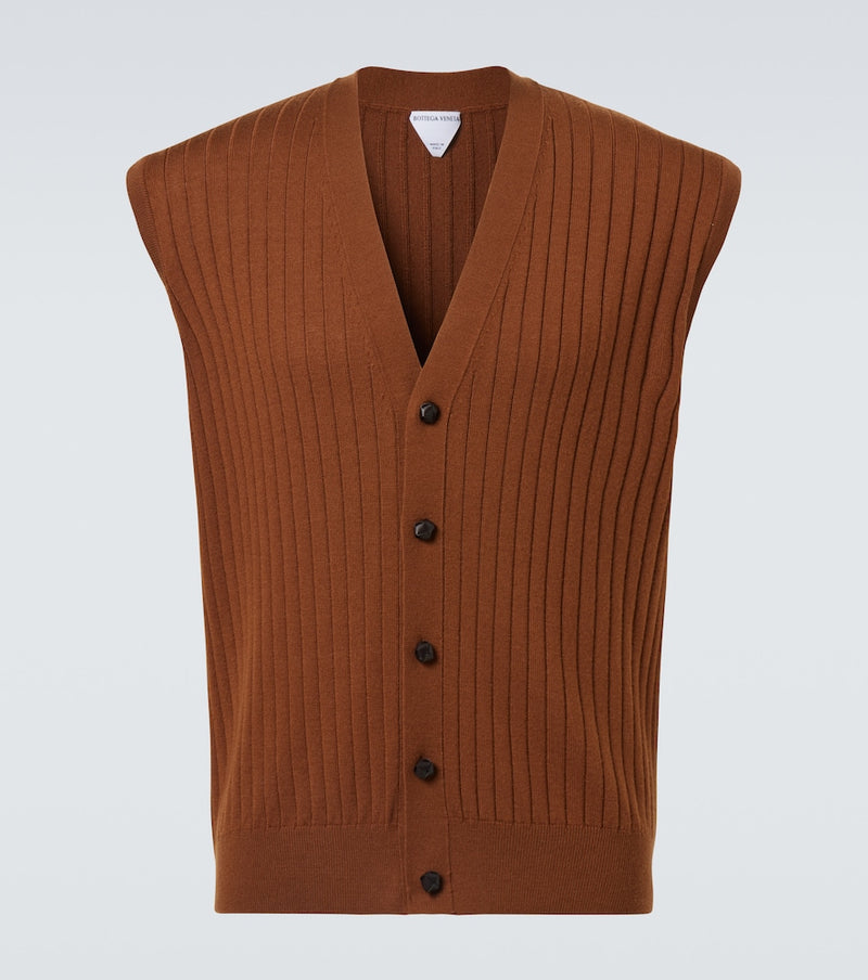 Bottega Veneta Ribbed-knit wool sweater vest