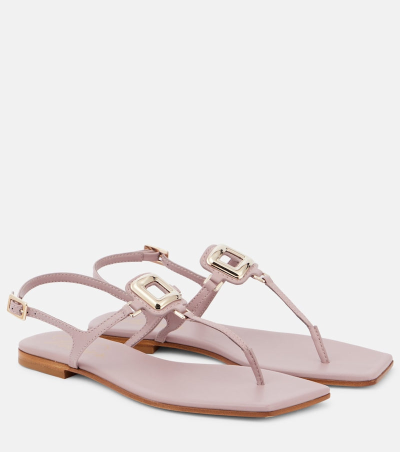 Roger Vivier Viv\' By The Sea leather thong sandals