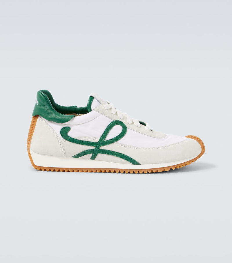 Loewe Flow Runner 2.0 suede-trimmed sneakers