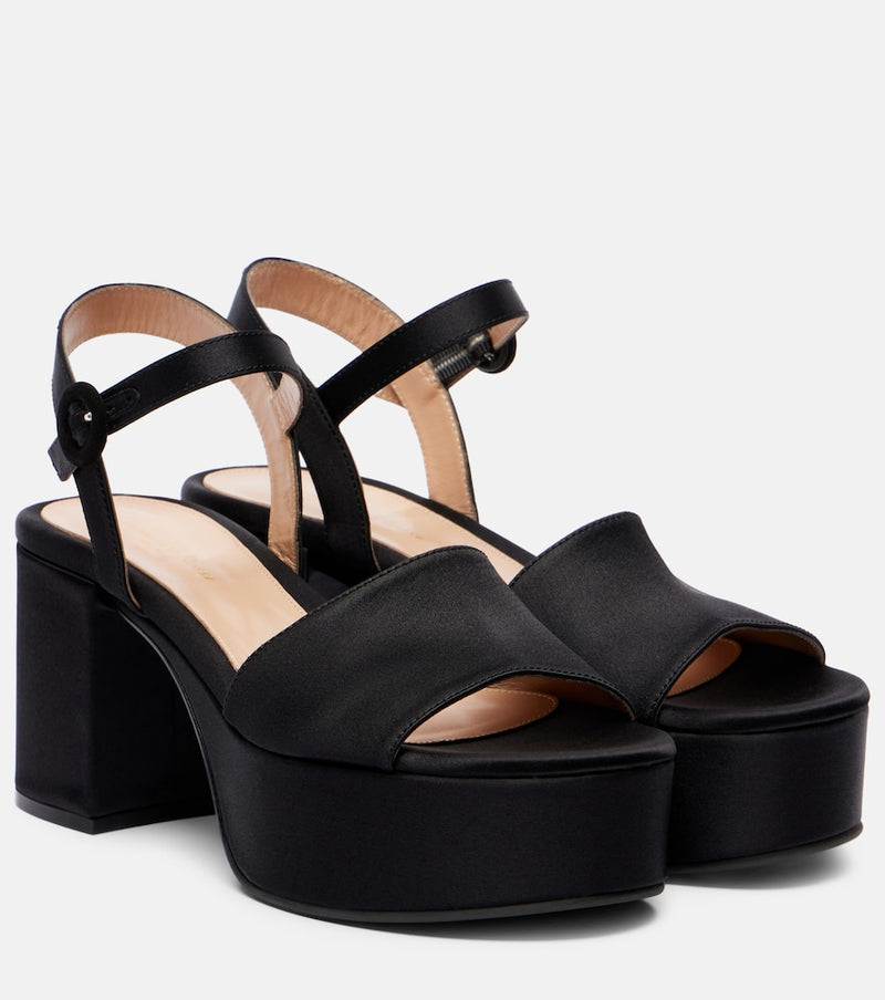 Gianvito Rossi Carol 35 satin platform sandals