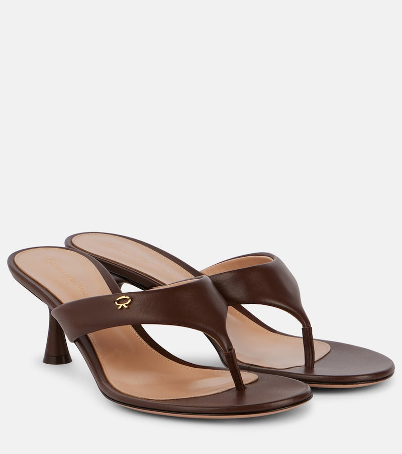 Gianvito Rossi Ascent 55 leather thong sandals