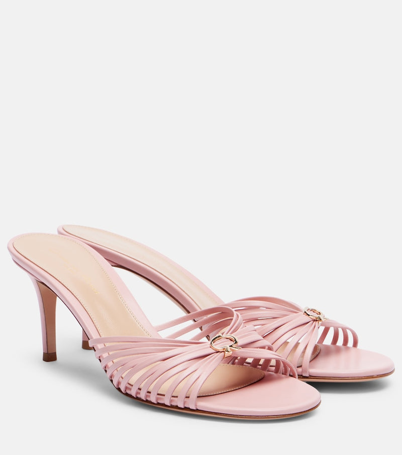 Gianvito Rossi Vyna 70 leather mules