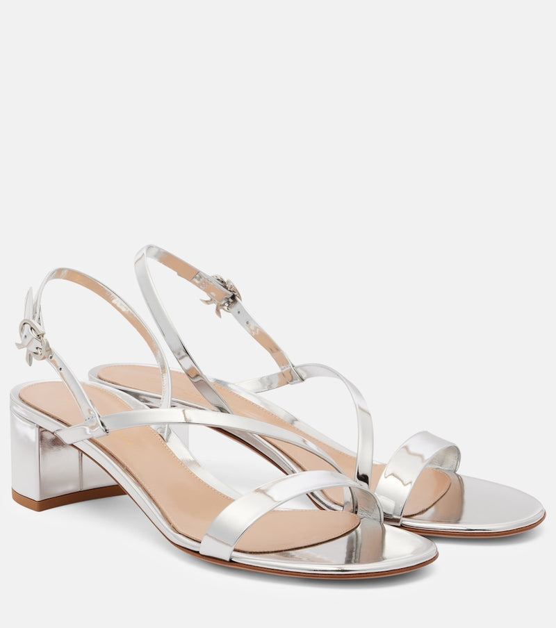 Gianvito Rossi Betsey metallic leather sandals