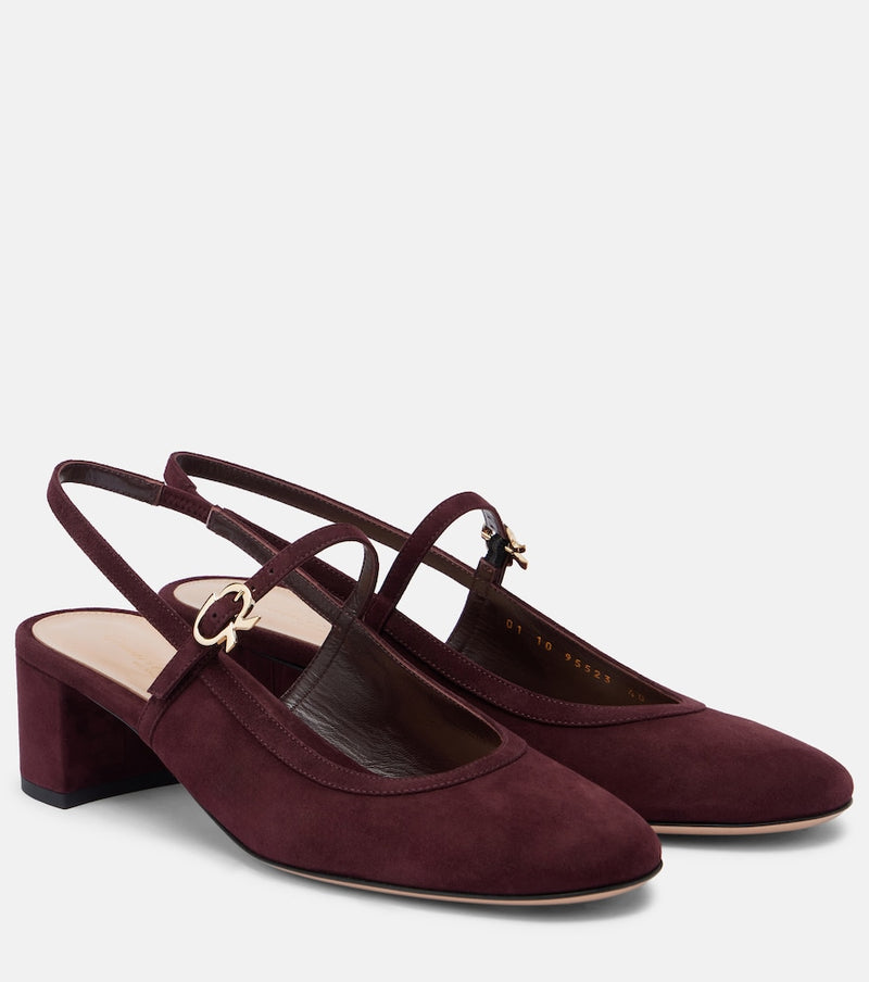 Gianvito Rossi 45 suede slingback pumps