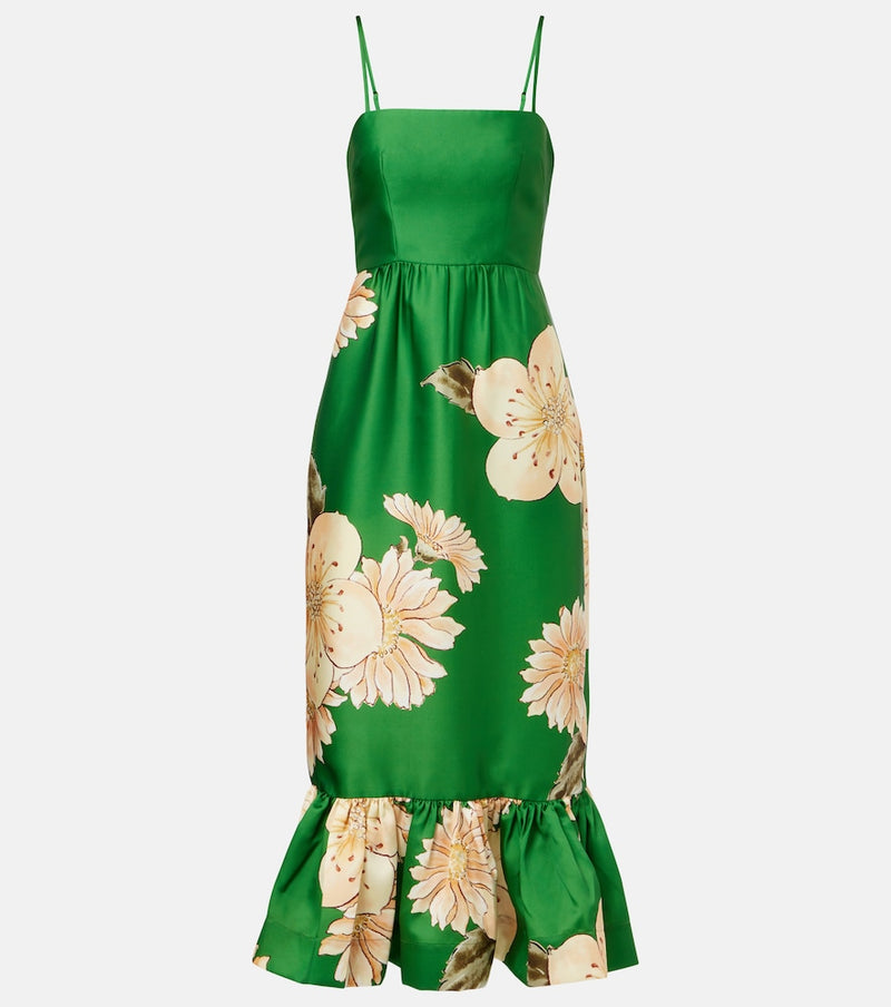 Alemais Sage floral midi dress