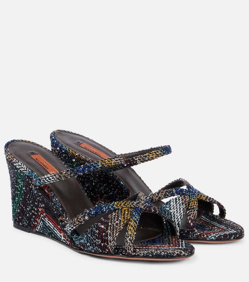 Missoni Lucy Caperdoni sequined wedges