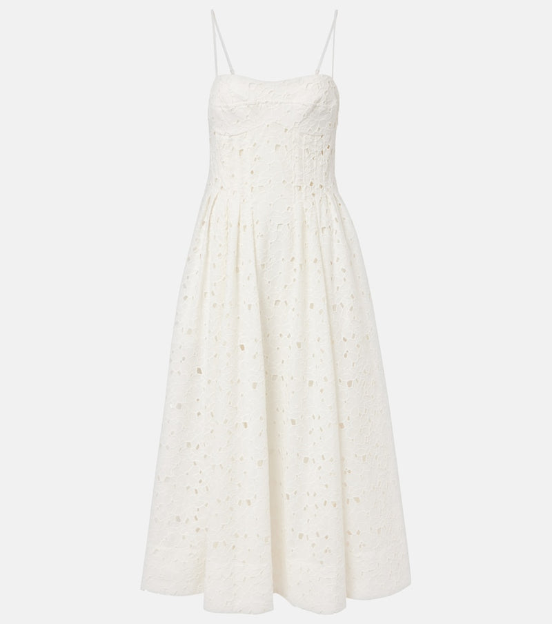 Simkhai Kittiya broderie anglaise cotton midi dress