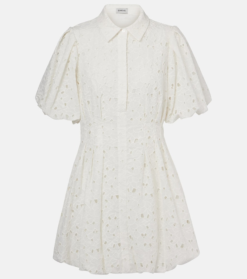 Simkhai Cleo broderie anglaise cotton minidress