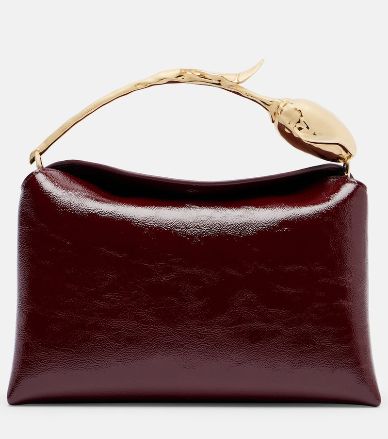 Erdem Bloom Medium patent leather tote bag in Red
