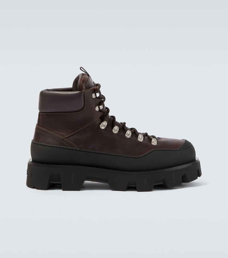 Moncler Peak Trek leather lace-up boots