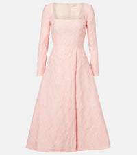 Emilia Wickstead Glenda embroidered crepe midi dress
