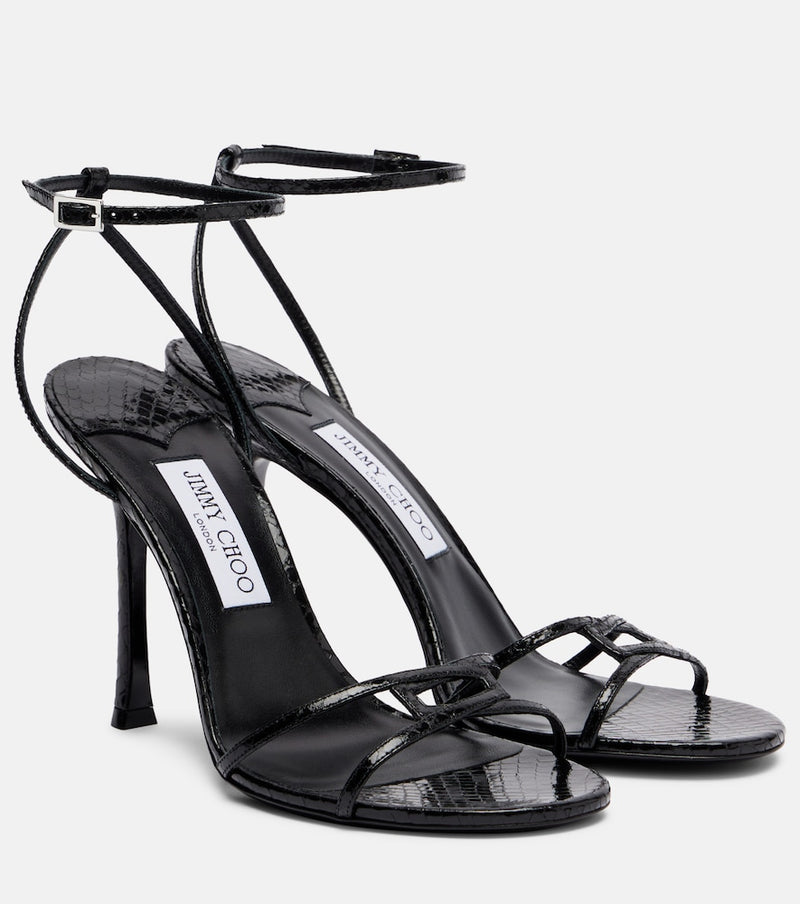 Jimmy Choo Leo 100 leather sandals