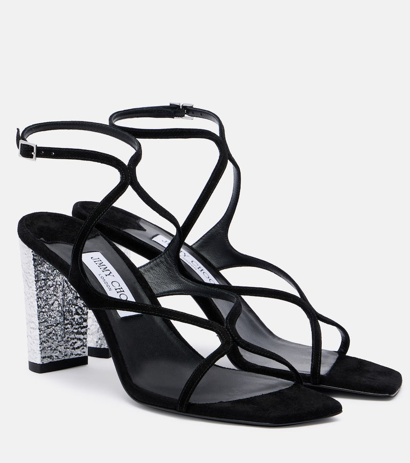 Jimmy Choo Azie 85 embellished suede sandals