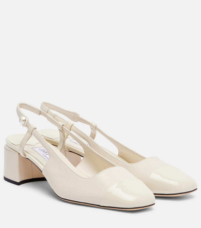 Jimmy Choo Elisa 45 leather slingback pumps
