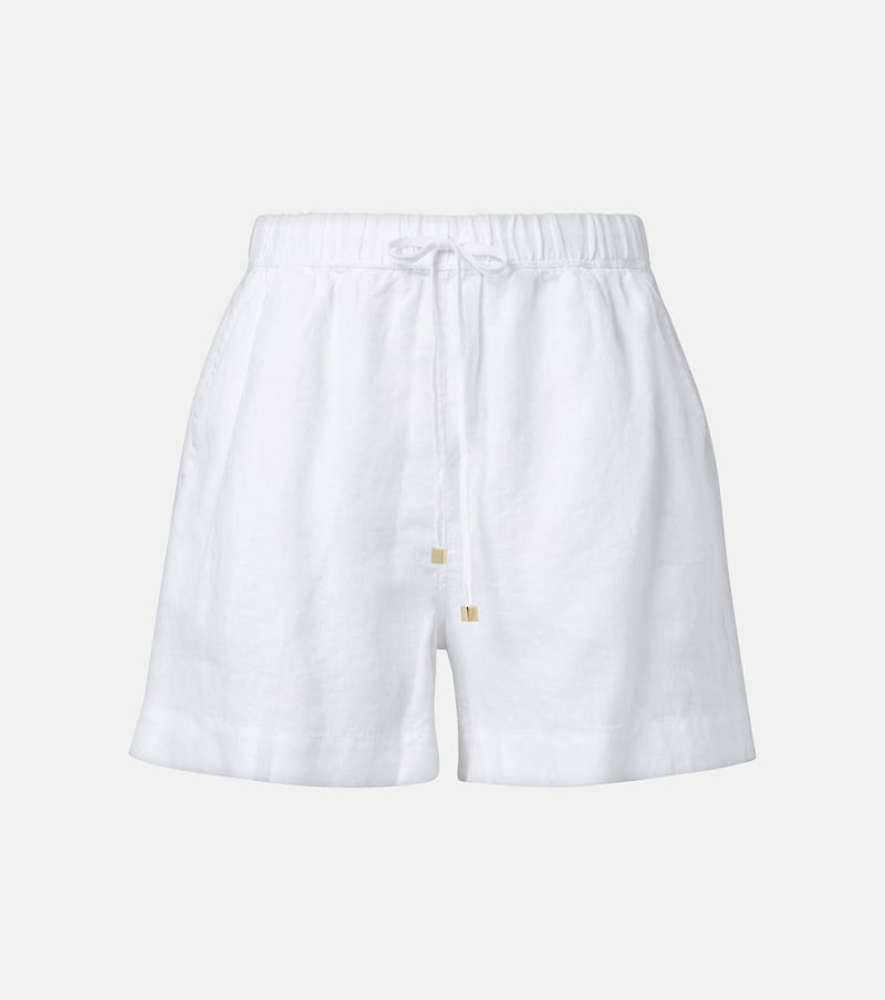 Heidi Klein White Bay linen shorts in White