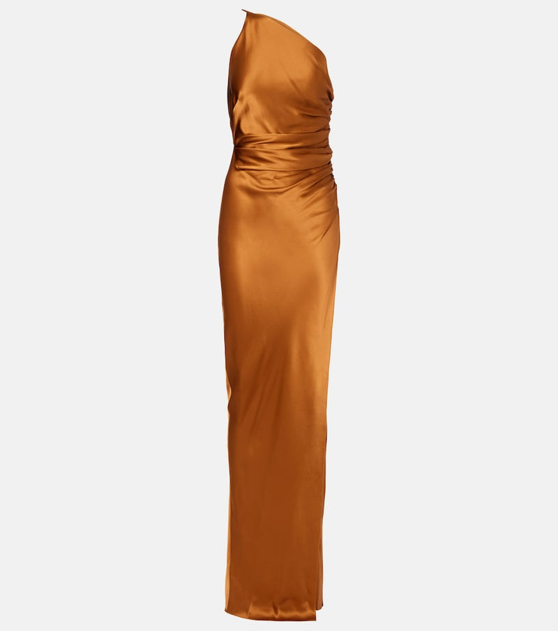 The Sei Asymmetric gathered silk gown
