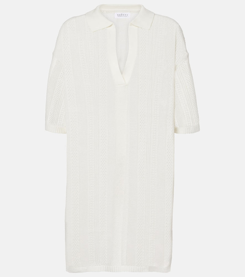Velvet Mila cotton pointelle minidress