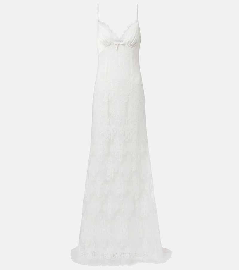 Self-Portrait Strappy floral lace gown