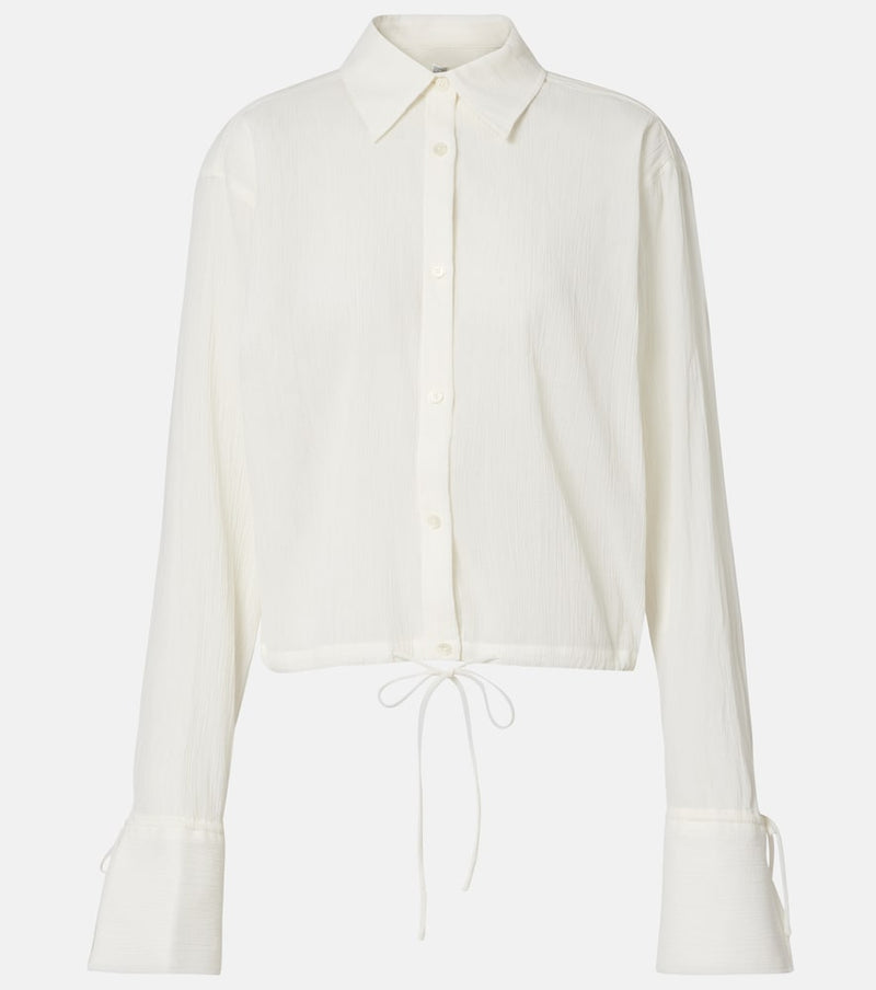 Toteme Cropped cotton shirt