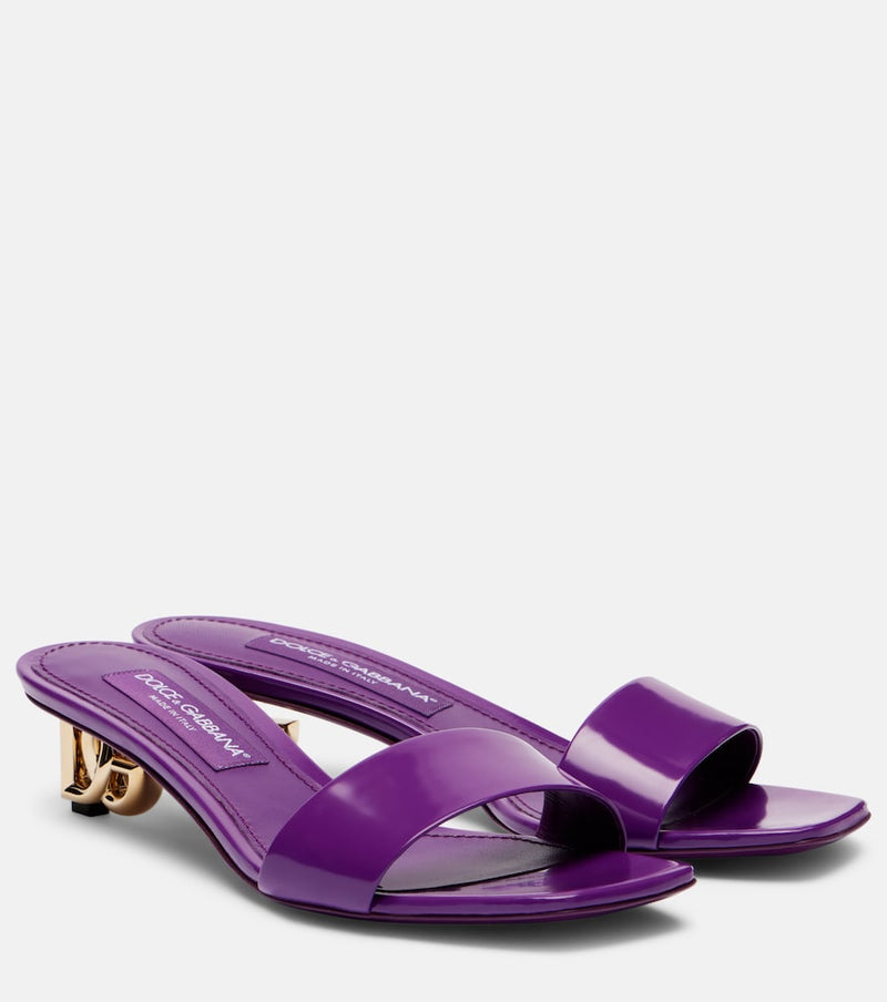 Dolce & Gabbana DG leather mules