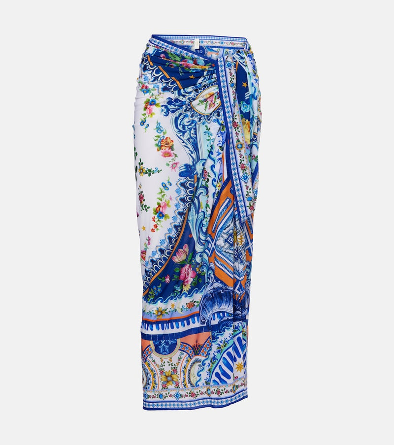 Camilla Printed beach cover-up in Multicolour