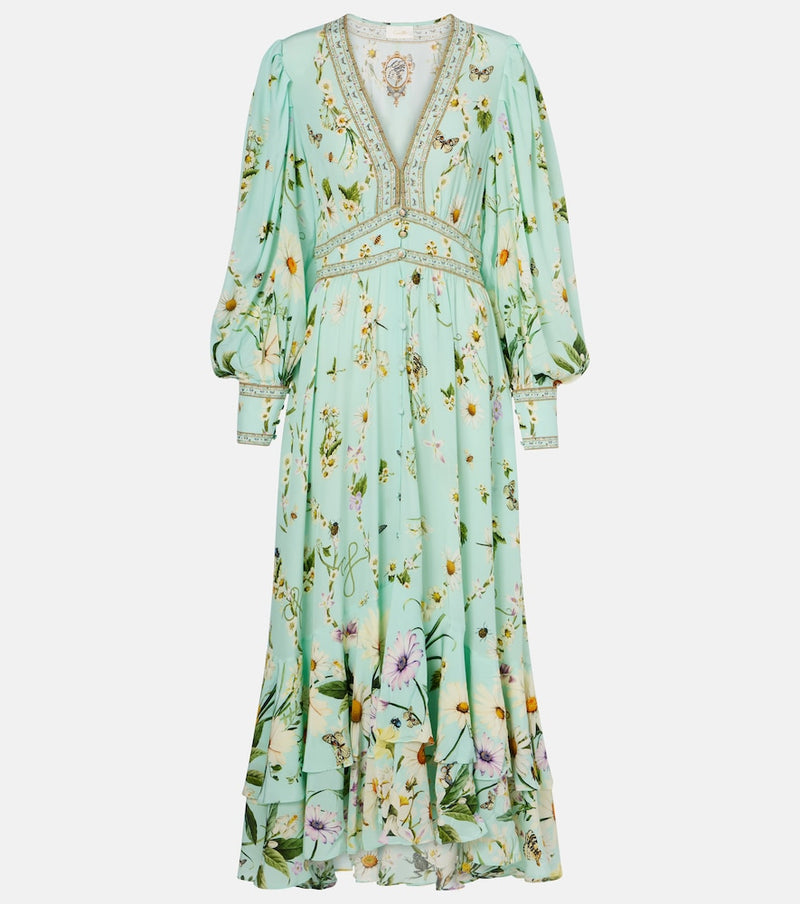 Camilla Floral silk crepe maxi dress