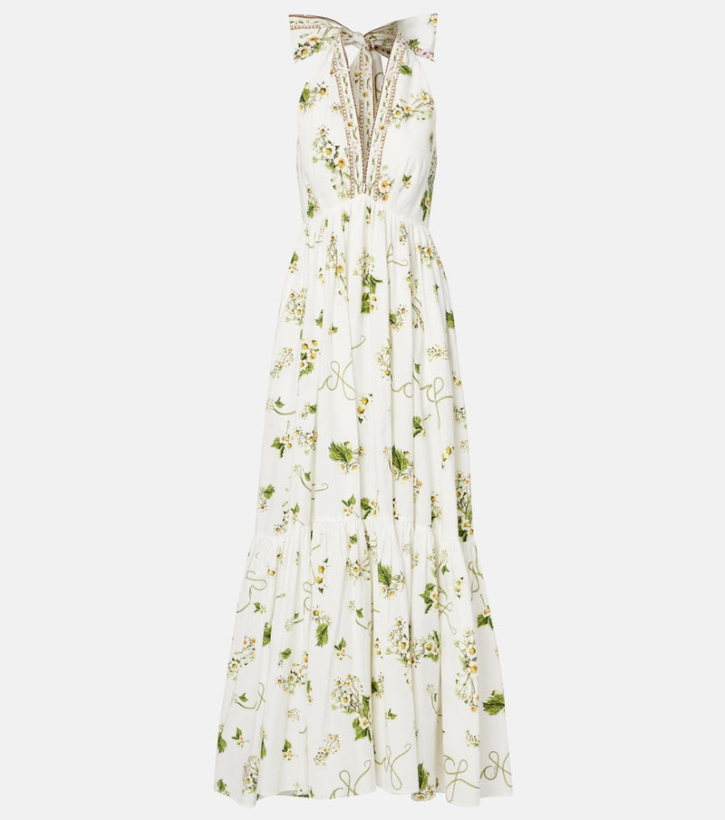 Camilla Embellished cotton maxi dress