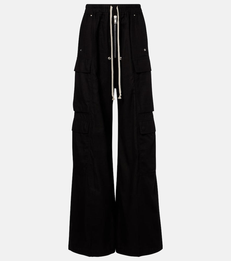 Rick Owens Belas cotton and wool cargo pants in Black