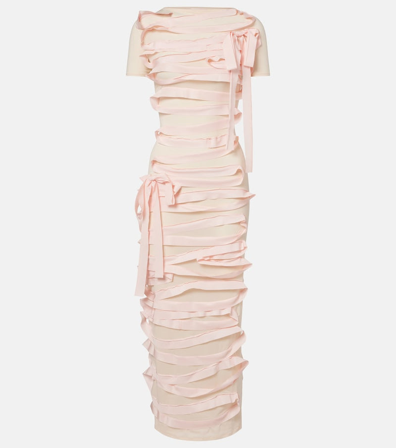 Acne Studios Ribbon-detail midi dress