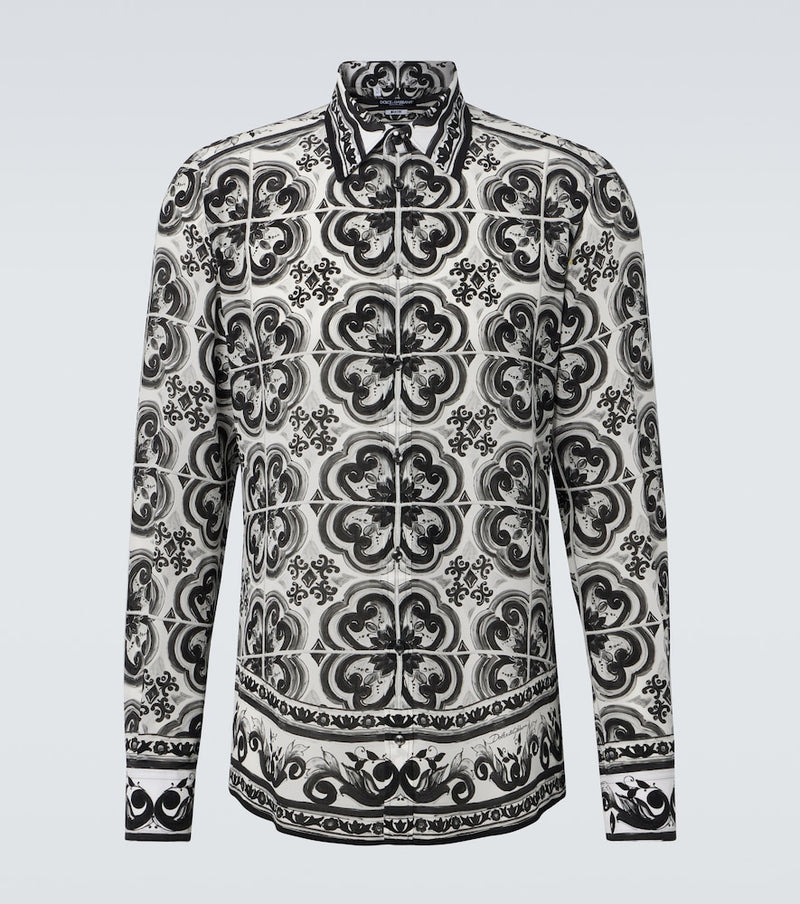 Dolce & Gabbana Martini Majolica silk twill shirt