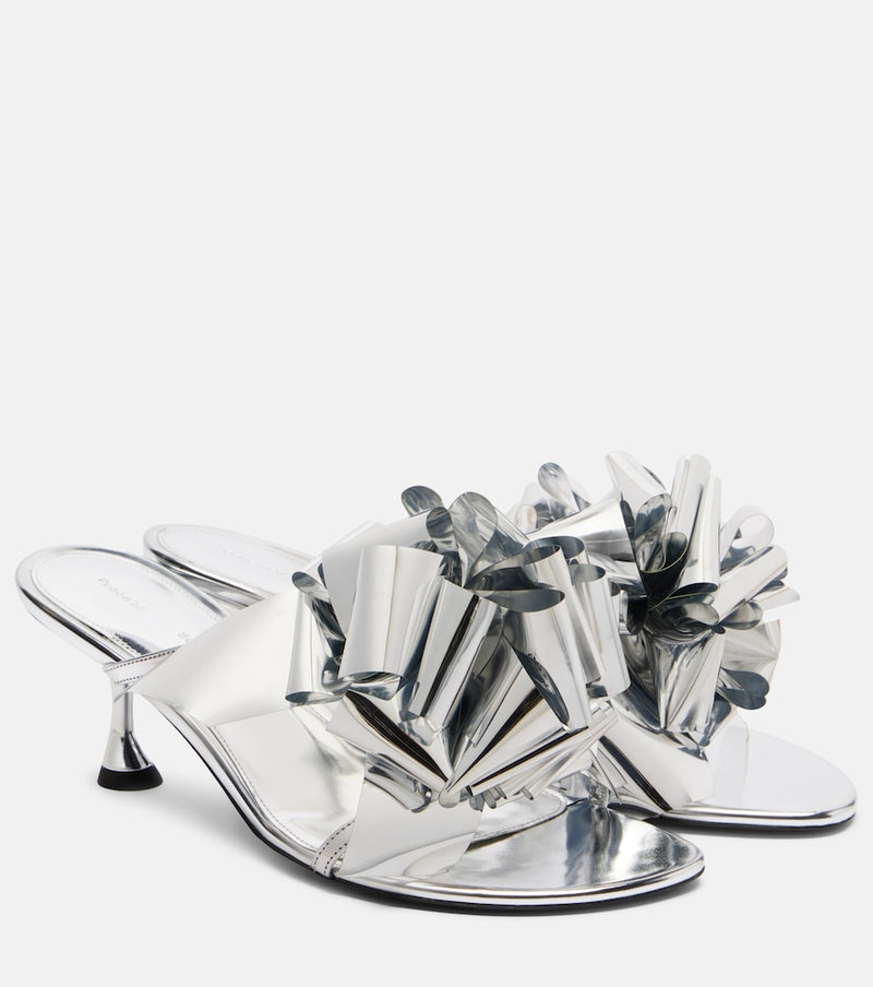 Proenza Schouler Tee Souvenir mirrored leather mules
