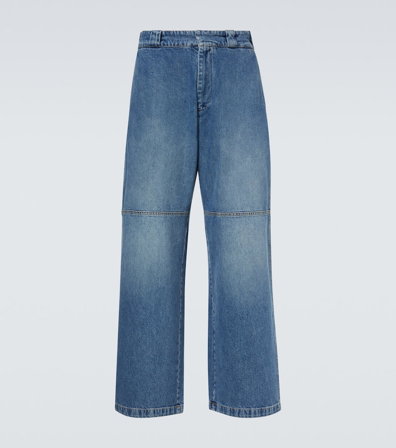 Plan C Faded wide-leg jeans
