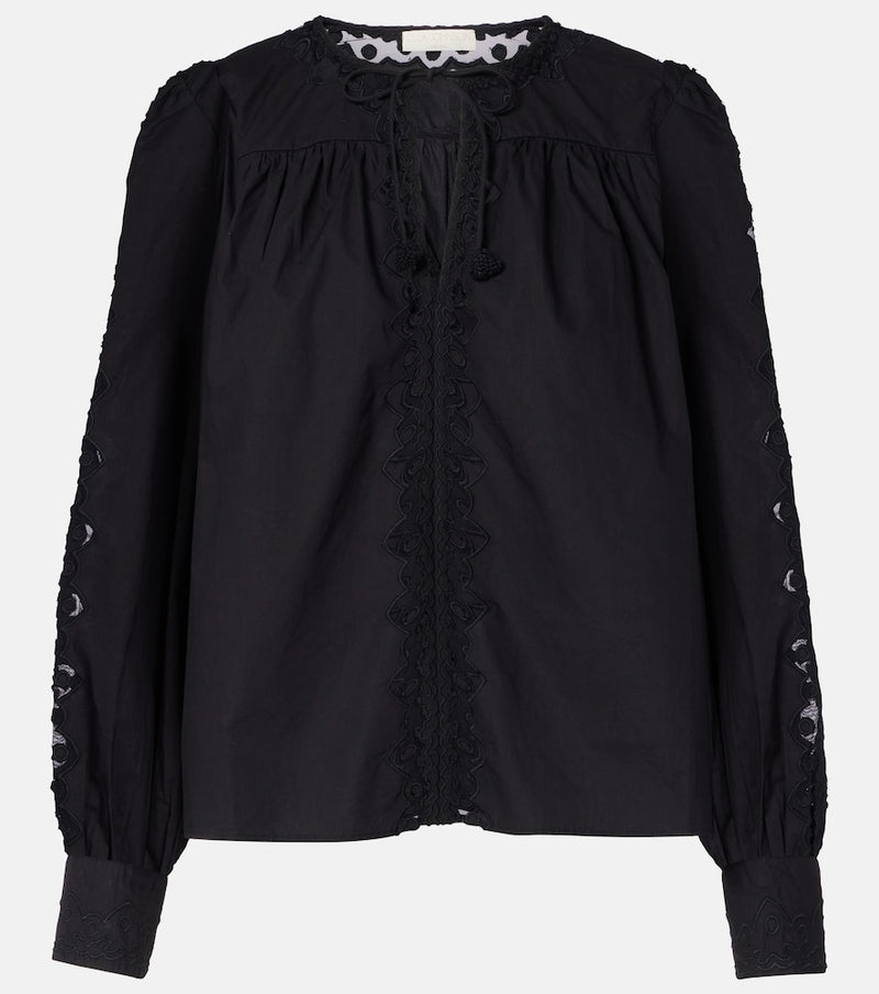 Ulla Johnson Kady lace-trimmed cotton blouse