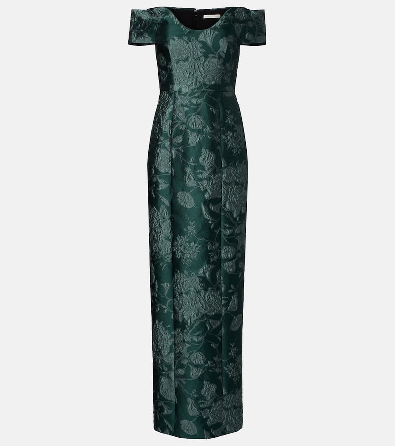 Emilia Wickstead Aislinn floral cloque bustier gown