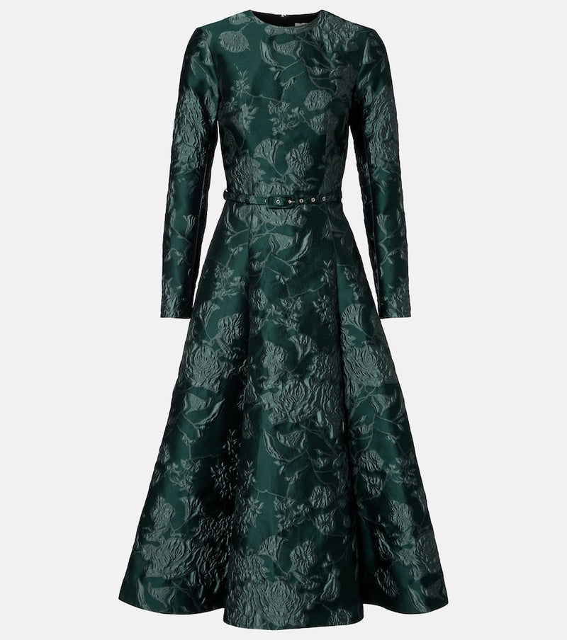 Emilia Wickstead Capucine floral cloque midi dress