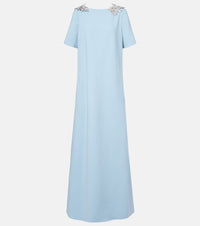 Oscar de la Renta Fern sequined wool-blend gown