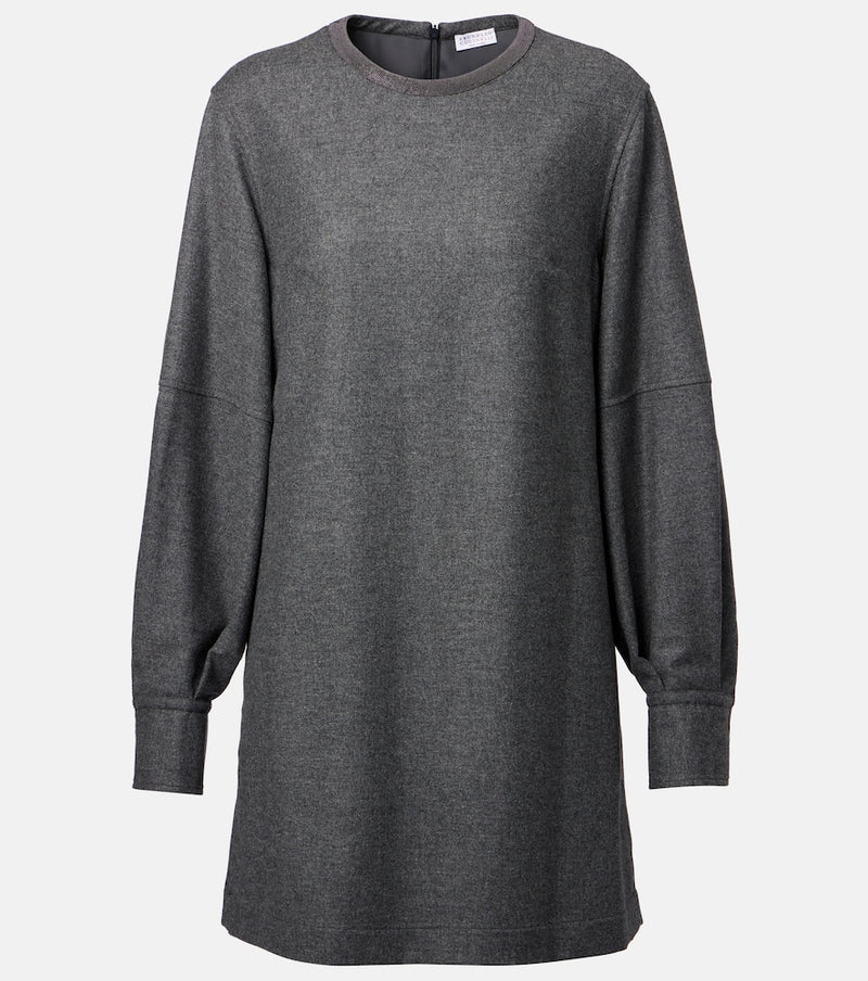 Brunello Cucinelli Wool and cashmere minidress