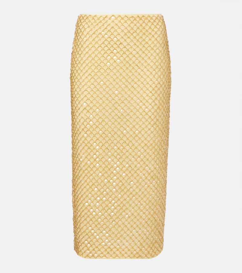 Veronica Beard Allora beaded midi skirt
