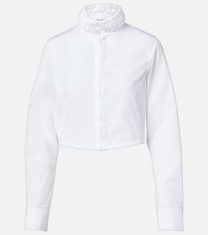 Alaia Cropped cotton poplin shirt