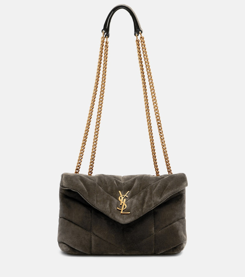 Saint Laurent Puffer Toy suede shoulder bag