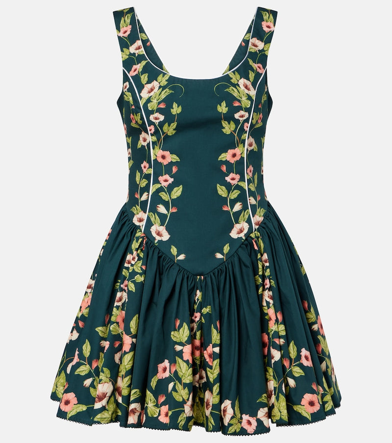 Agua by Agua Bendita Pluma floral cotton minidress