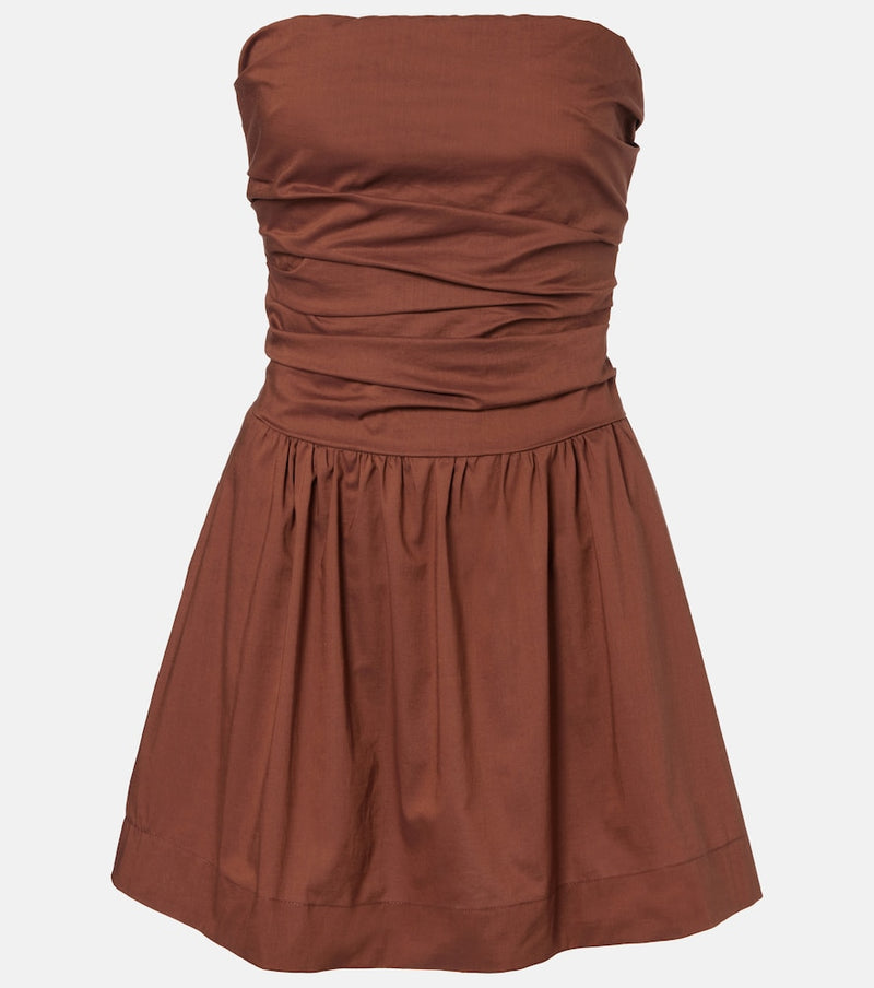 Faithfull Vera strapless cotton minidress