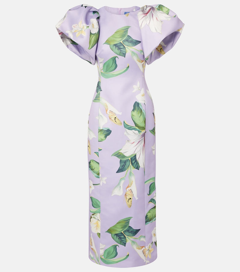 Leo Lin Lucinda floral puff-sleeve maxi dress