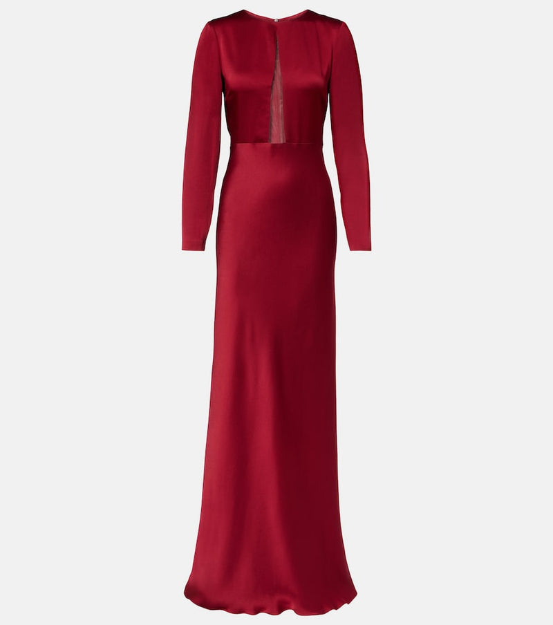 Max Mara Bird satin maxi dress